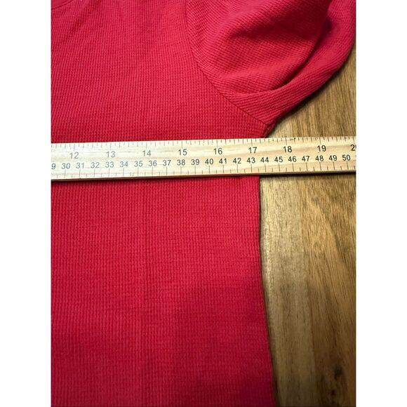 Gap henley top Red size Small waffle knit Long Sleeve Classic - Picture 8 of 9